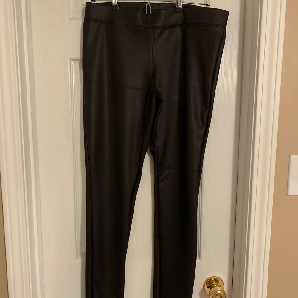 Express black leather leggings NEVER WORN